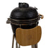 kamado bbq with collapsible shelf